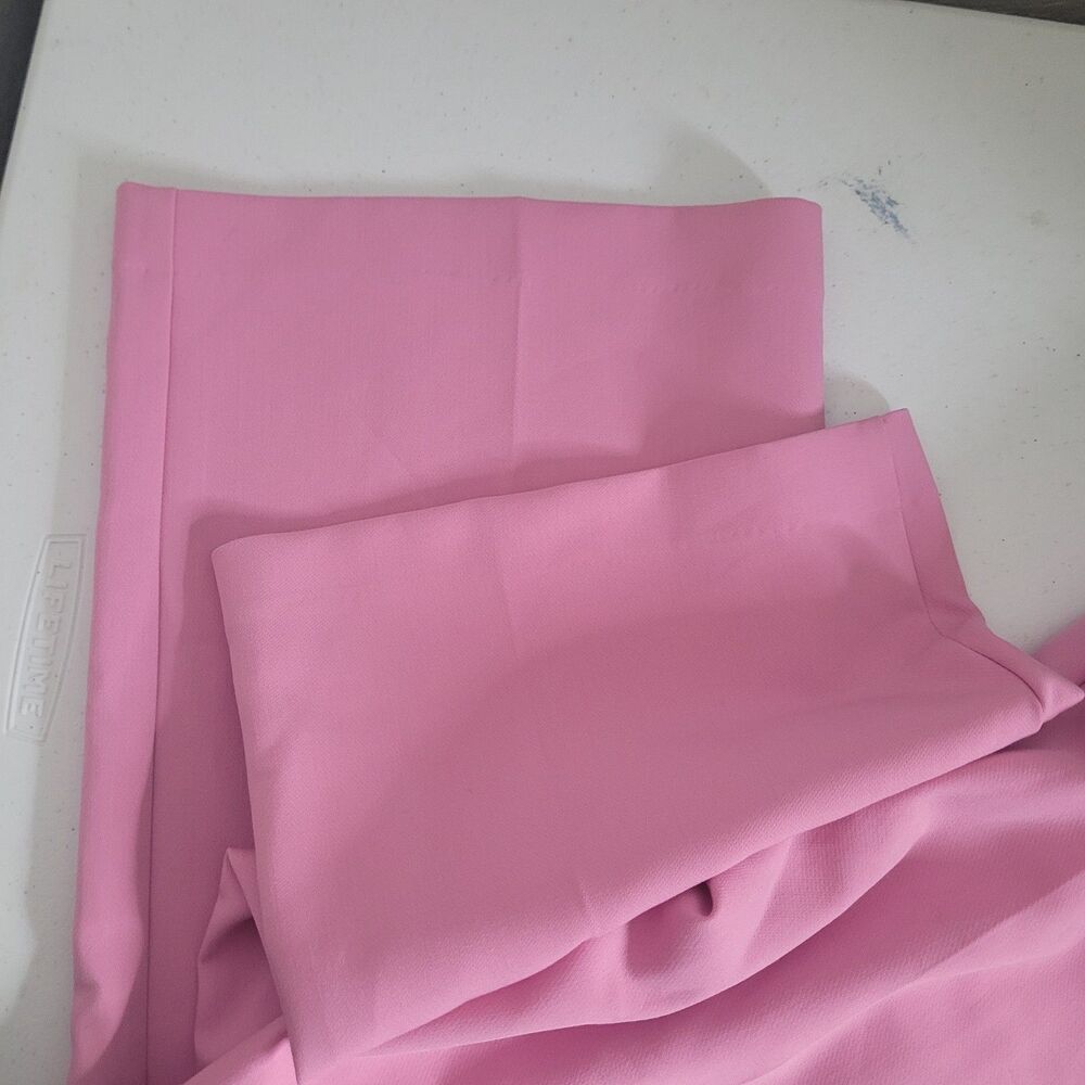 Joie size 8 pants trousers pink elastic waist button zip pockets wide leg - Picture 10 of 13